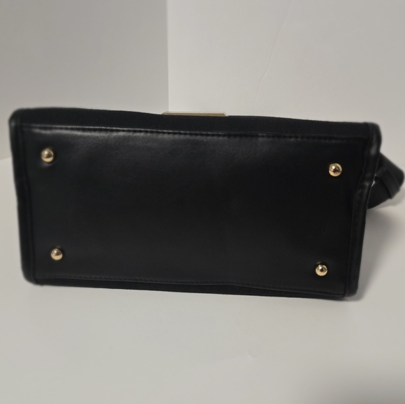 Versace Tote Bag Black Metallic Gold Handbag With Dust Bag RARE NEW - Picture 10 of 15